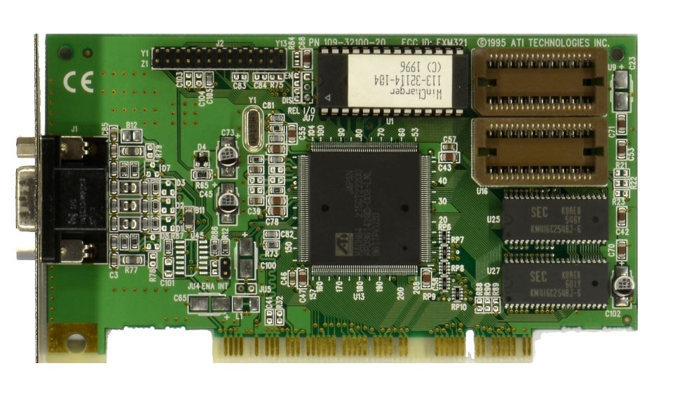 Grafische kaart ATI Mach64 2MB EDO PCI VGA ATI WinCharger